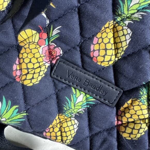 VERA BRADLEY Mini Backpack Purse Toucan Party Pineapples Bookbag Quilted NWOT - Picture 6 of 9